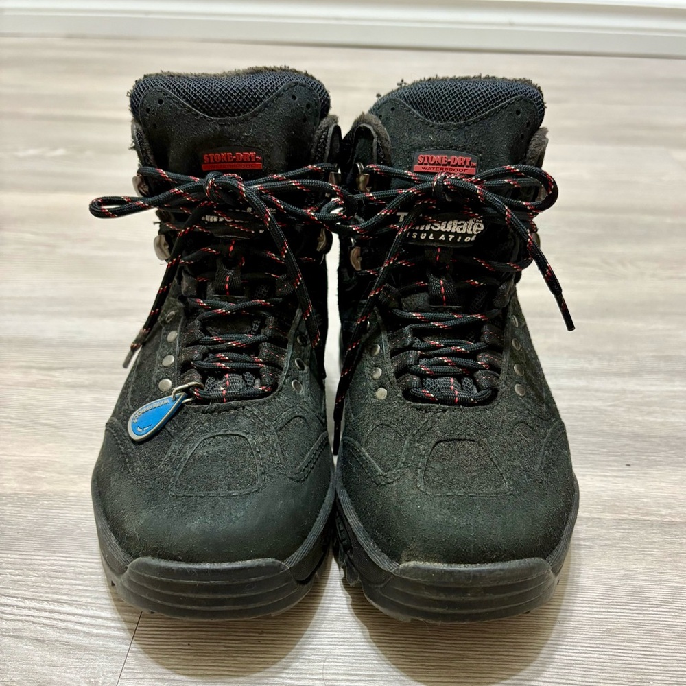 Stone-Dry Thinsulate Waterproof Outdoor Work Hiking Lace Up Short Boots Black